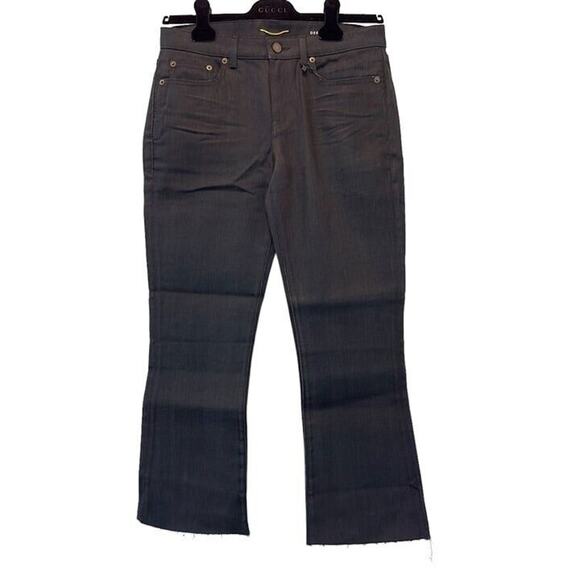 Saint Laurent Boot Cut Cropped Denim Jeans 28 - Picture 1 of 5